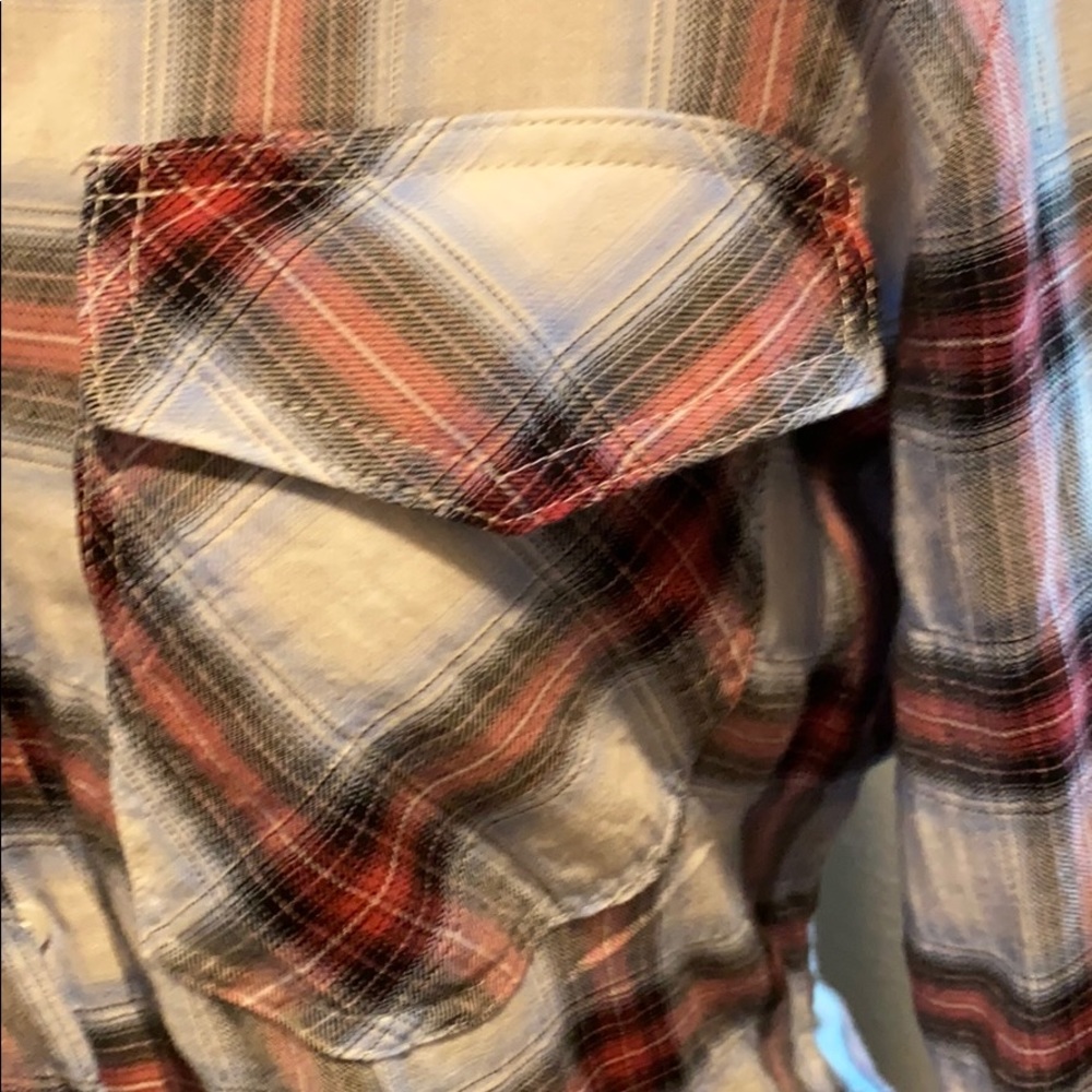 Sam Edelman plaid shirt with zipper shoulders - Picture 6 of 10